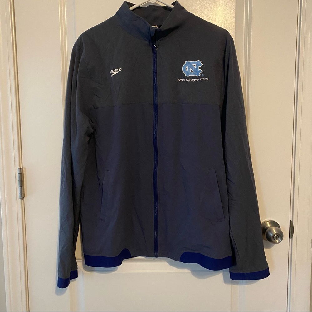 Speedo Men's Dark Gray UNC Olympic Trials Jacket Size Large